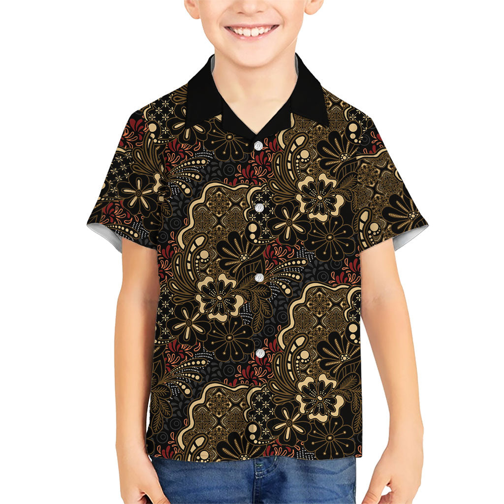 Batik Sekar Jagad Family Matching Tank Maxi Dress and Hawaiian Shirt Indonesian Traditional Pattern