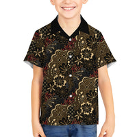 Batik Sekar Jagad Family Matching Tank Maxi Dress and Hawaiian Shirt Indonesian Traditional Pattern