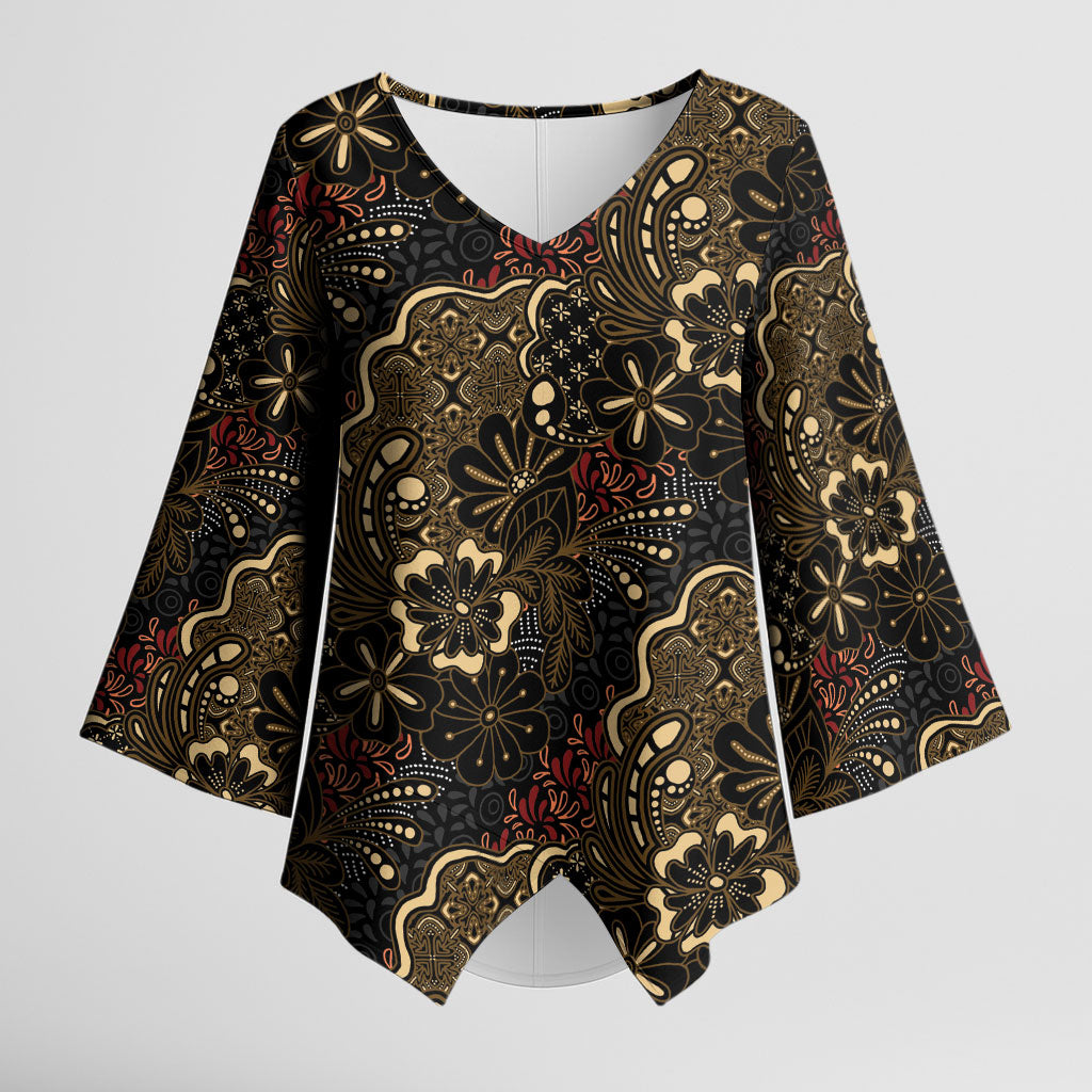 Batik Sekar Jagad Kimono Sleeve Blouse Indonesian Traditional Pattern
