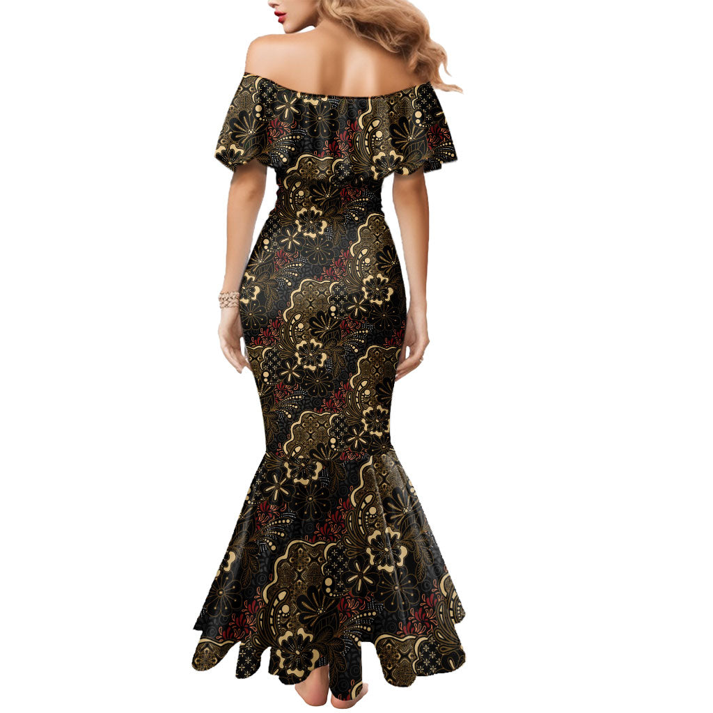 Batik Sekar Jagad Mermaid Dress Indonesian Traditional Pattern