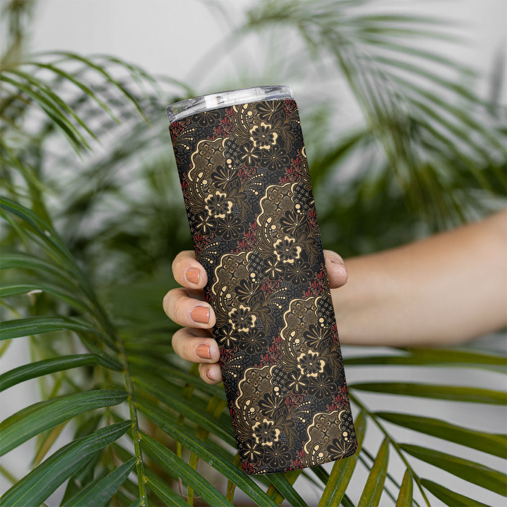 Batik Sekar Jagad Skinny Tumbler Indonesian Traditional Pattern