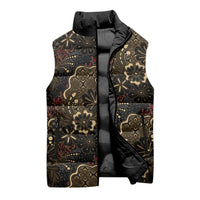 Batik Sekar Jagad Sleeveless Puffer Jacket Indonesian Traditional Pattern