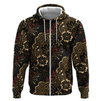 Batik Sekar Jagad Zip Hoodie Indonesian Traditional Pattern