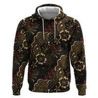 Batik Sekar Jagad Zip Hoodie Indonesian Traditional Pattern