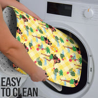 Hawaii Hula Girl Tropical Bathroom Set Yellow Palaka