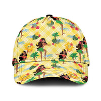 Hawaii Hula Girl Tropical Classic Cap Yellow Palaka