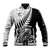 New Zealand Silver Fern Rugby Baseball Jacket Aotearoa Maori Black Version LT01 Unisex Black - Polynesian Pride