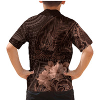 Bula Fiji Masi Family Matching Mermaid Dress and Hawaiian Shirt Fijian Tapa Vintage Dark Brown Version LT01 - Polynesian Pride