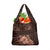 Bula Fiji Masi Grocery Bag Fijian Tapa Vintage Dark Brown Version