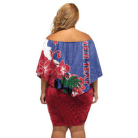 Personalised Haiti Le Marron Inconnu Family Matching Off Shoulder Short Dress and Hawaiian Shirt Dashiki Mix Polynesian Pattern
