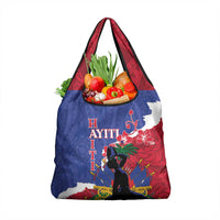 Haiti Le Marron Inconnu Grocery Bag Dashiki Mix Polynesian Pattern