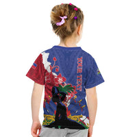 Personalised Haiti Le Marron Inconnu Kid T Shirt Dashiki Mix Polynesian Pattern