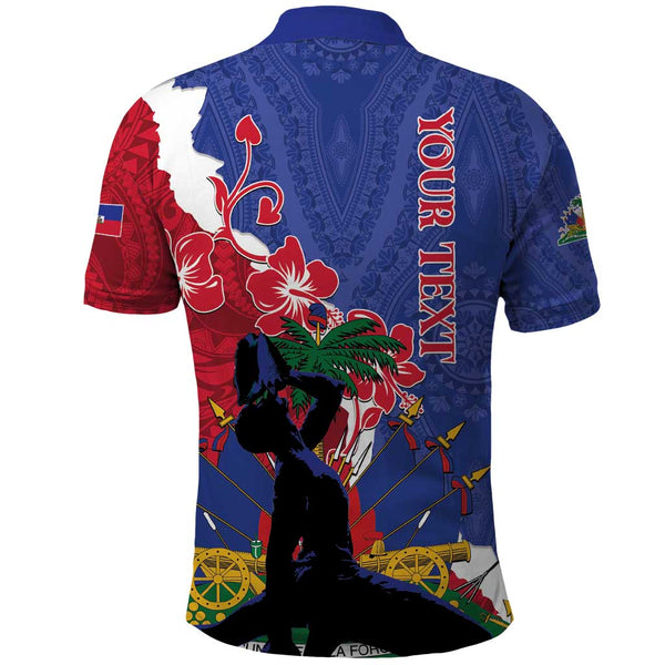 Personalised Haiti Le Marron Inconnu Polo Shirt Dashiki Mix Polynesian ...