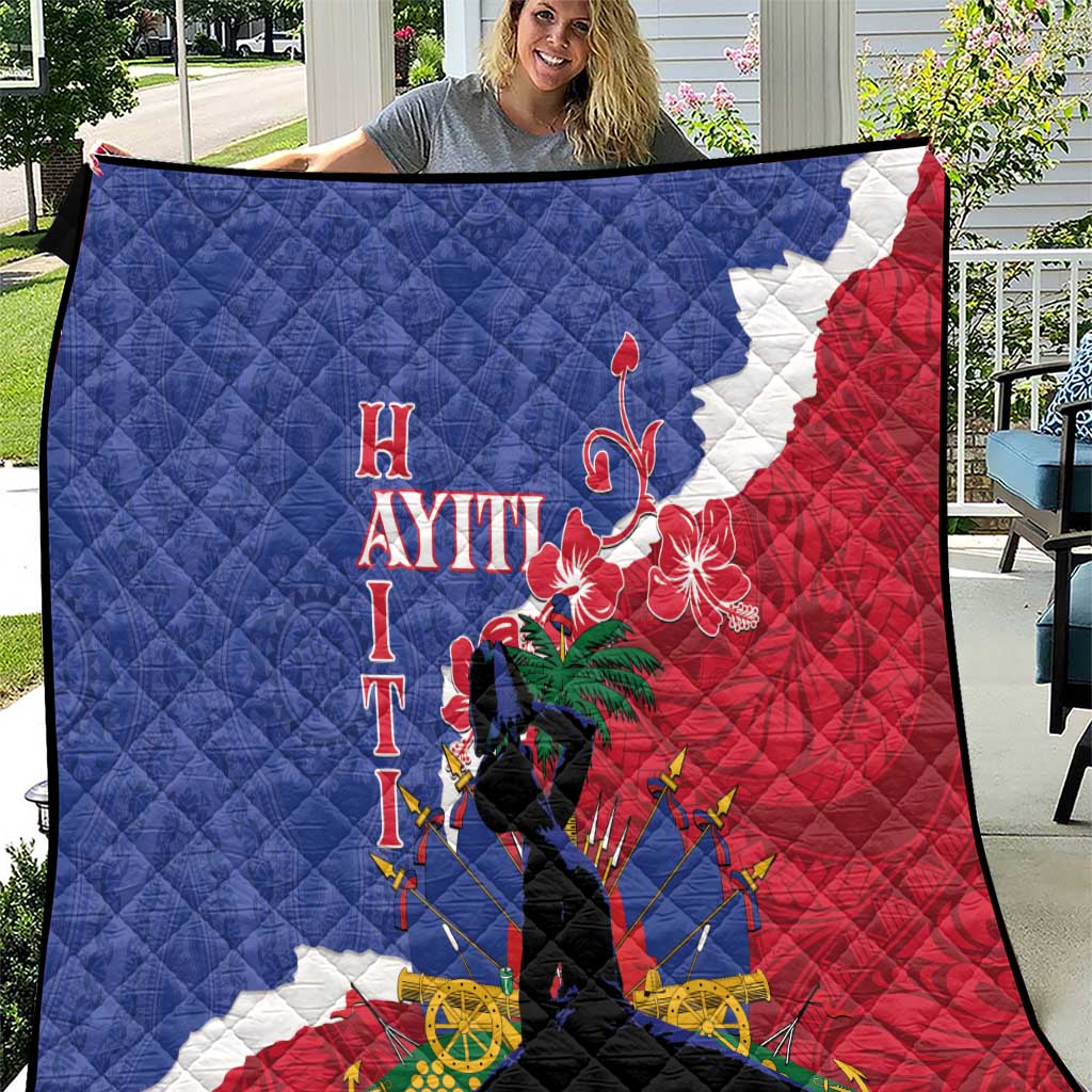 Haiti Le Marron Inconnu Quilt Dashiki Mix Polynesian Pattern LT01 Blue - Polynesian Pride