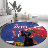 Haiti Le Marron Inconnu Round Carpet Dashiki Mix Polynesian Pattern LT01 - Polynesian Pride