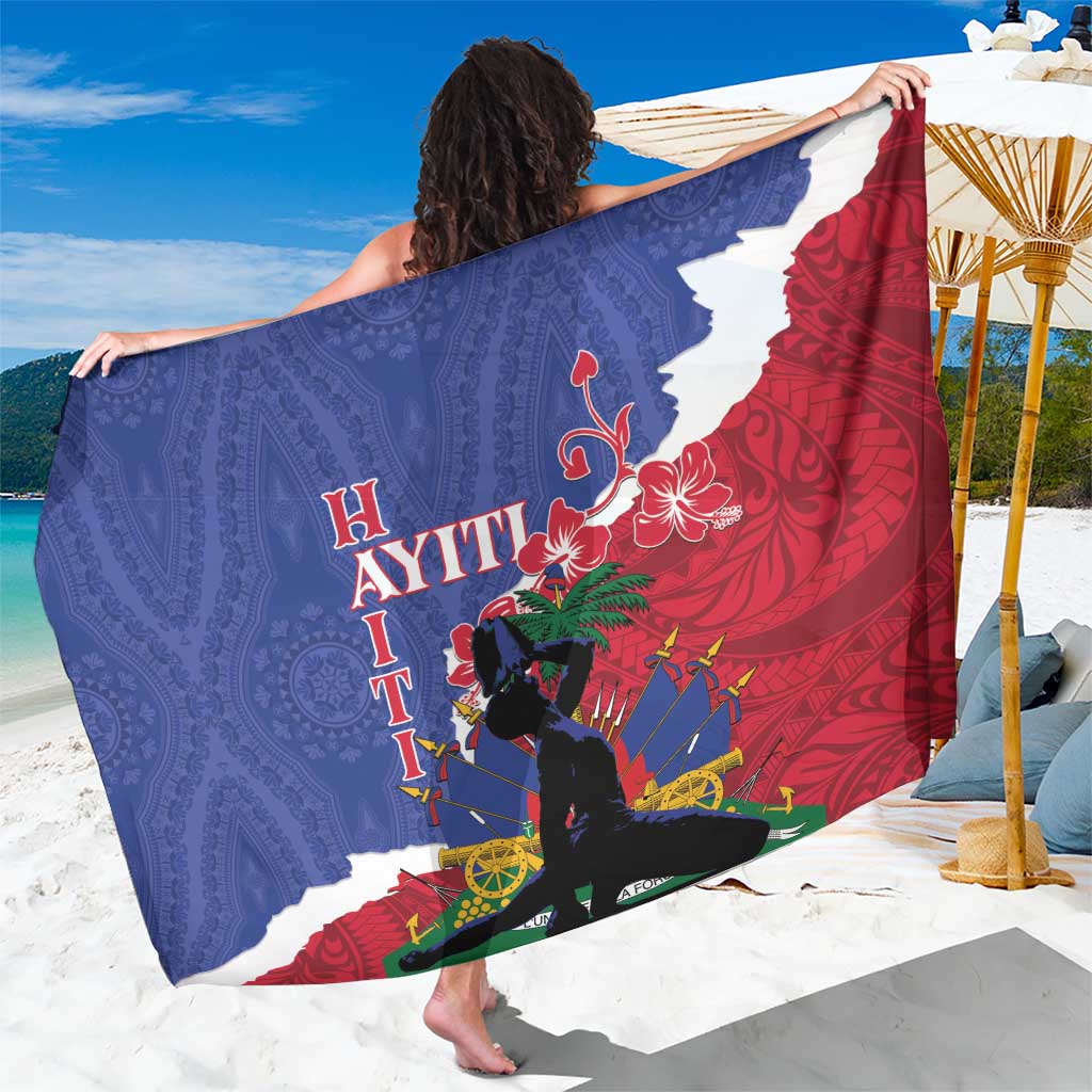 Haiti Le Marron Inconnu Sarong Dashiki Mix Polynesian Pattern LT01 One Size 44 x 66 inches Blue - Polynesian Pride