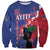 Personalised Haiti Le Marron Inconnu Sweatshirt Dashiki Mix Polynesian Pattern