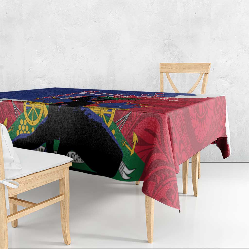 Haiti Le Marron Inconnu Tablecloth Dashiki Mix Polynesian Pattern