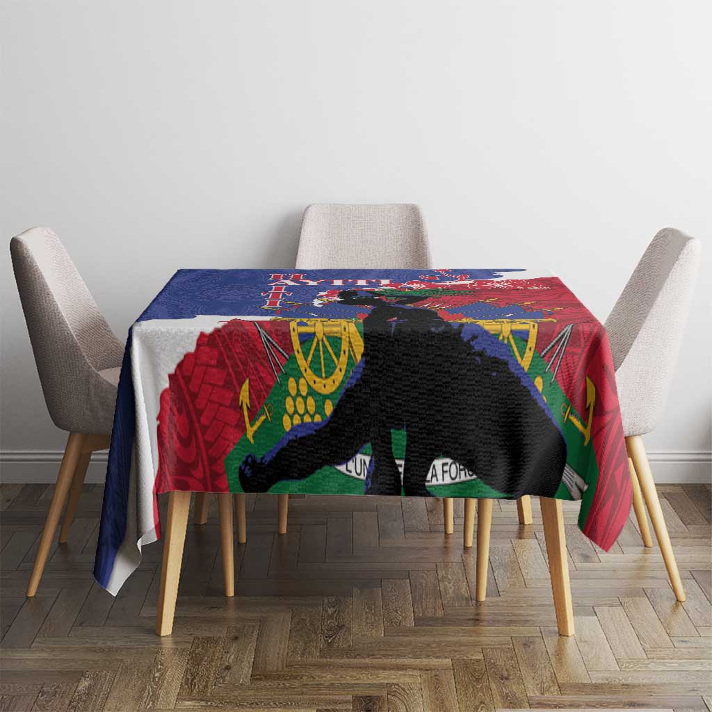 Haiti Le Marron Inconnu Tablecloth Dashiki Mix Polynesian Pattern