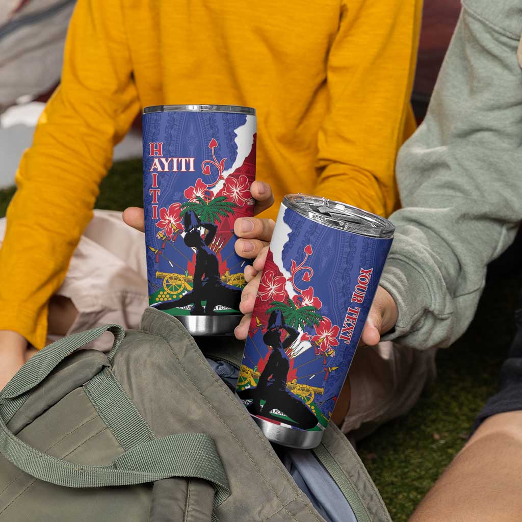 Personalised Haiti Le Marron Inconnu Tumbler Cup Dashiki Mix Polynesian Pattern