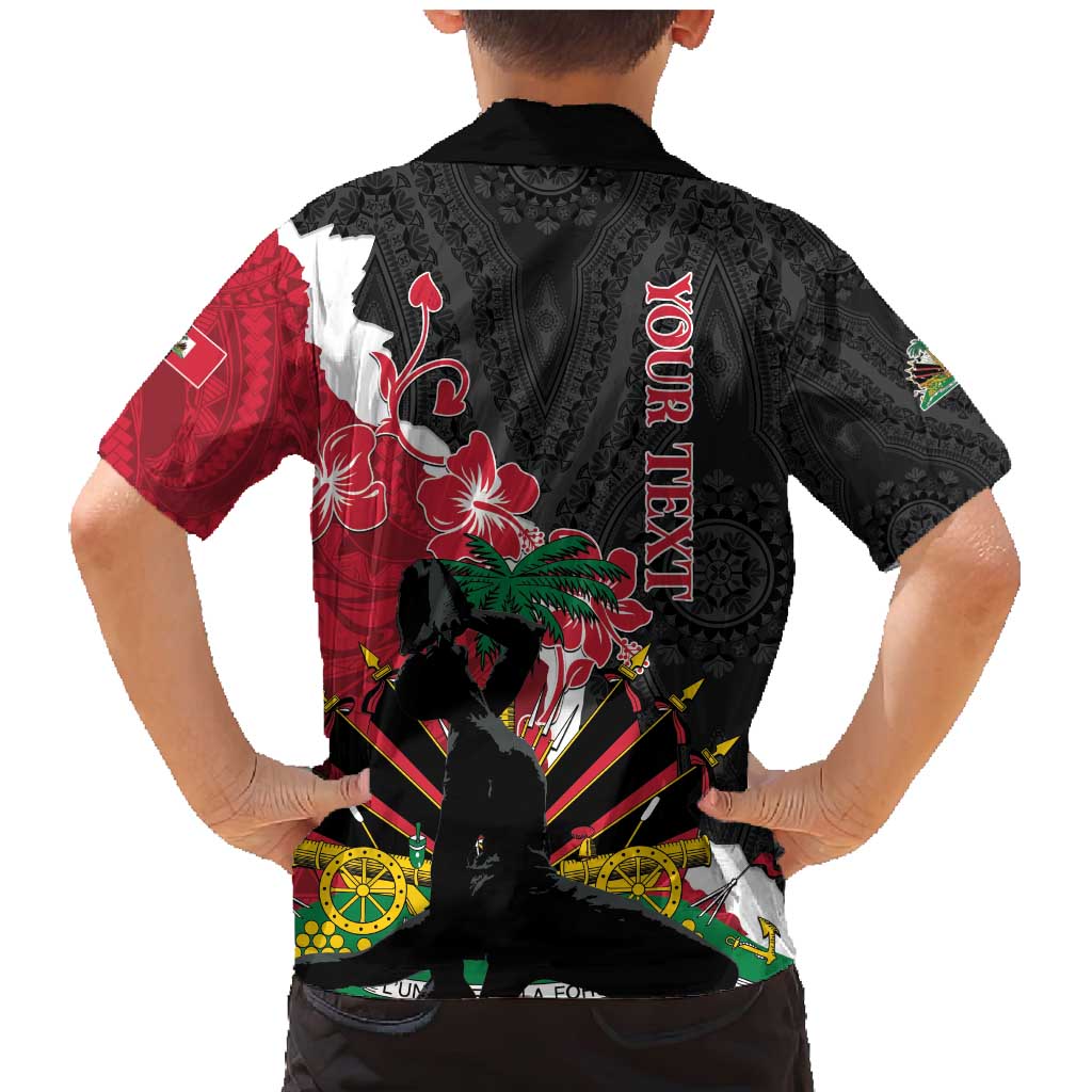 Personalised Ayiti Neg Marron Family Matching Mermaid Dress and Hawaiian Shirt Dashiki Mix Polynesian Pattern