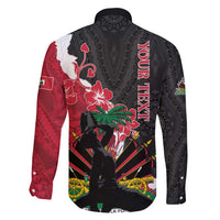 Personalised Ayiti Neg Marron Family Matching Tank Maxi Dress and Hawaiian Shirt Dashiki Mix Polynesian Pattern