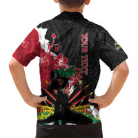 Personalised Ayiti Neg Marron Kid Hawaiian Shirt Dashiki Mix Polynesian Pattern