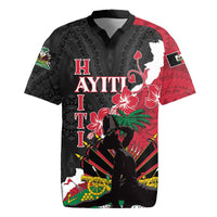 Personalised Ayiti Neg Marron Rugby Jersey Dashiki Mix Polynesian Pattern