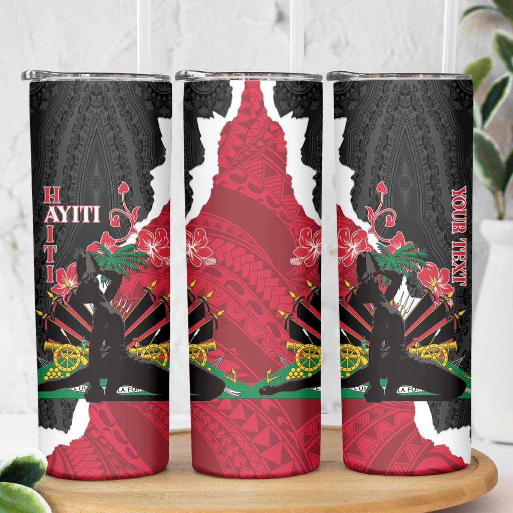 Personalised Ayiti Neg Marron Skinny Tumbler Dashiki Mix Polynesian Pattern