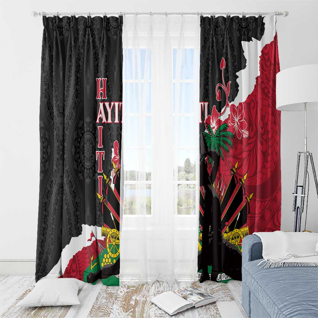 Ayiti Neg Marron Window Curtain Dashiki Mix Polynesian Pattern