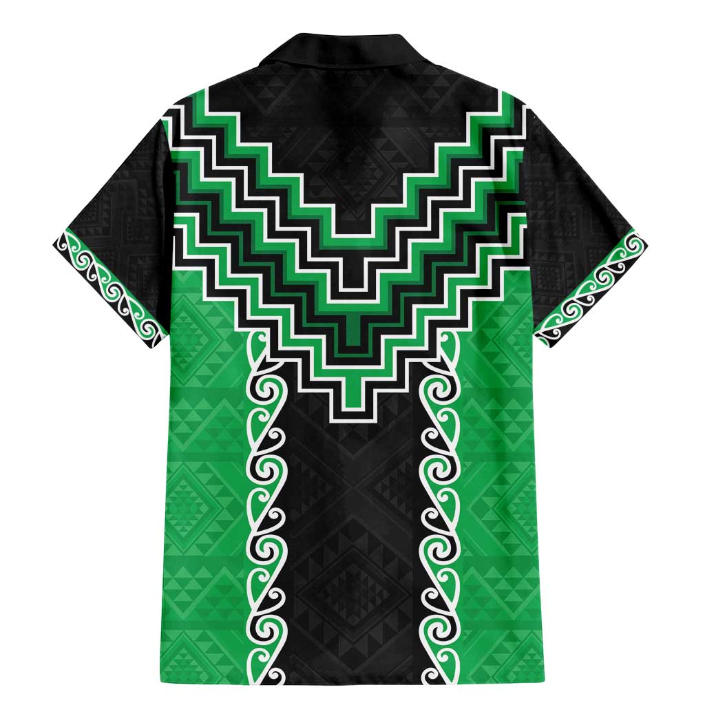 Green Niho Taniwha Mix Poutama Family Matching Mermaid Dress and Hawaiian Shirt Unique Taniko Aotearoa