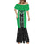Green Niho Taniwha Mix Poutama Mermaid Dress Unique Taniko Aotearoa