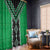 Green Niho Taniwha Mix Poutama Window Curtain Unique Taniko Aotearoa