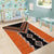 Orange Niho Taniwha Mix Poutama Area Rug Unique Taniko Aotearoa