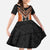 Orange Niho Taniwha Mix Poutama Family Matching Off The Shoulder Long Sleeve Dress and Hawaiian Shirt Unique Taniko Aotearoa