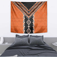 Orange Niho Taniwha Mix Poutama Tapestry Unique Taniko Aotearoa