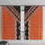 Orange Niho Taniwha Mix Poutama Window Curtain Unique Taniko Aotearoa