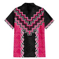 Pink Niho Taniwha Mix Poutama Family Matching Mermaid Dress and Hawaiian Shirt Unique Taniko Aotearoa