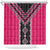 Pink Niho Taniwha Mix Poutama Shower Curtain Unique Taniko Aotearoa