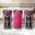 Pink Niho Taniwha Mix Poutama Tumbler Cup Unique Taniko Aotearoa
