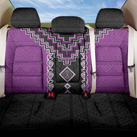 Purple Niho Taniwha Mix Poutama Back Car Seat Cover Unique Taniko Aotearoa LT01 One Size Purple - Polynesian Pride