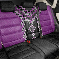 Purple Niho Taniwha Mix Poutama Back Car Seat Cover Unique Taniko Aotearoa LT01 - Polynesian Pride