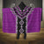 Purple Niho Taniwha Mix Poutama Hooded Blanket Unique Taniko Aotearoa