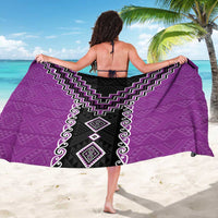 Purple Niho Taniwha Mix Poutama Sarong Unique Taniko Aotearoa