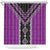 Purple Niho Taniwha Mix Poutama Shower Curtain Unique Taniko Aotearoa