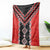 Red Niho Taniwha Mix Poutama Blanket Unique Taniko Aotearoa