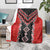 Red Niho Taniwha Mix Poutama Blanket Unique Taniko Aotearoa