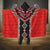 Red Niho Taniwha Mix Poutama Hooded Blanket Unique Taniko Aotearoa