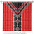 Red Niho Taniwha Mix Poutama Shower Curtain Unique Taniko Aotearoa