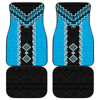 Sky Blue Niho Taniwha Mix Poutama Car Mats Unique Taniko Aotearoa